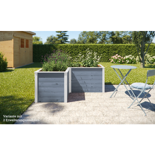 Ergänzungssatz Hochbeet Modular, 21mm, grau, 67cm