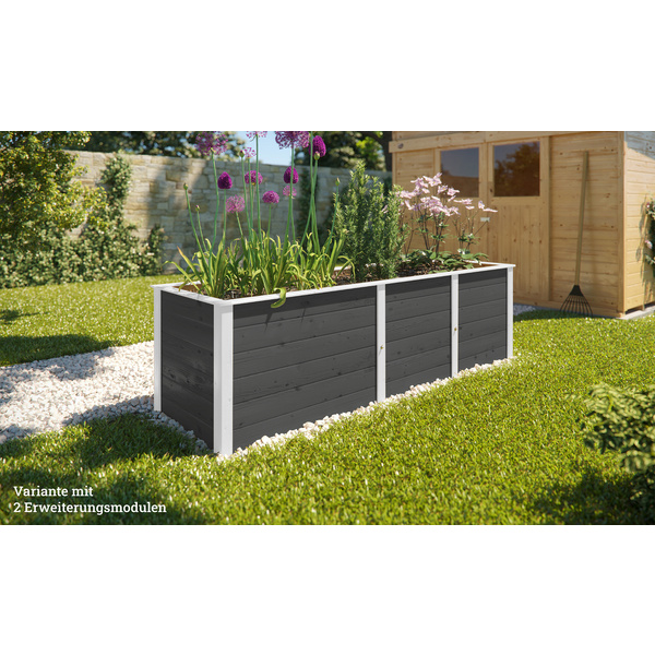 Ergänzungssatz Hochbeet Modular, 21mm, anthrazit, 67cm
