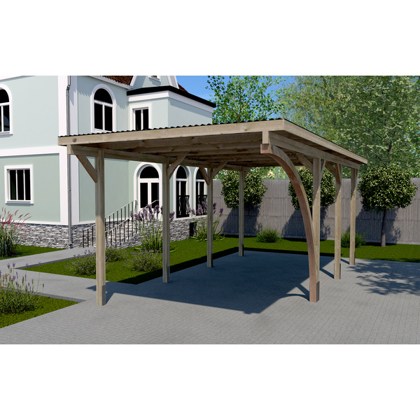 Einzelcarport 606 A Gr.2 mit Rundbogen