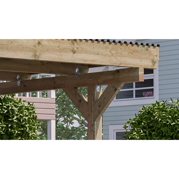 Flachdach-Doppelcarport 616