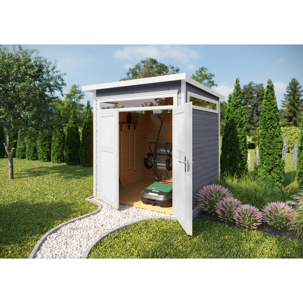 Gartenhaus 265 Gr. 2, 21mm, grau, DT/4 Oberlichter