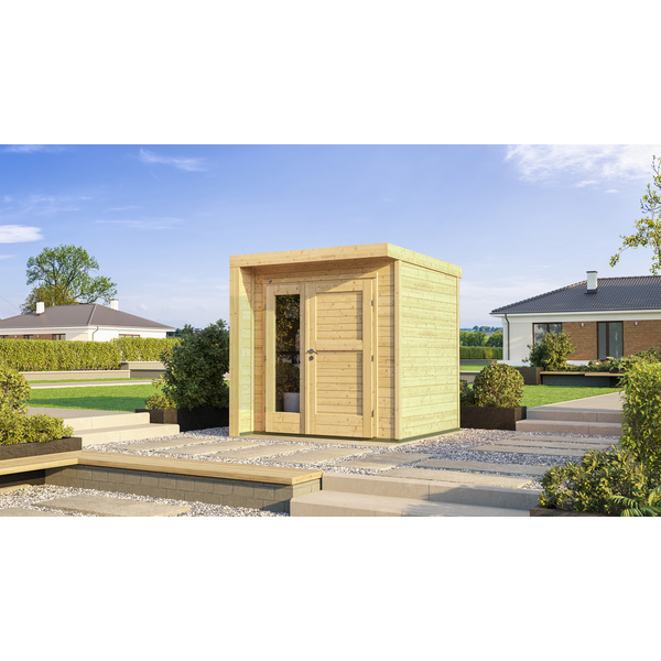 Designhaus 262 B, neue Design-Doppeltür, Naturbelassen
