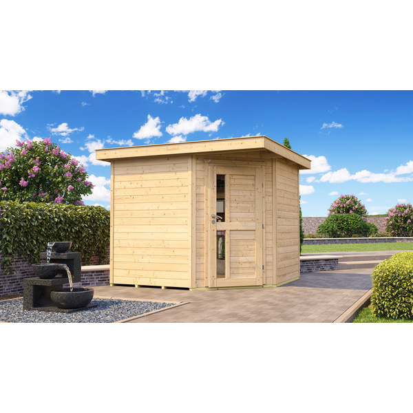 Gartenhaus 229 A Gr. 2, natur, 21mm, neue Design-Einzeltür