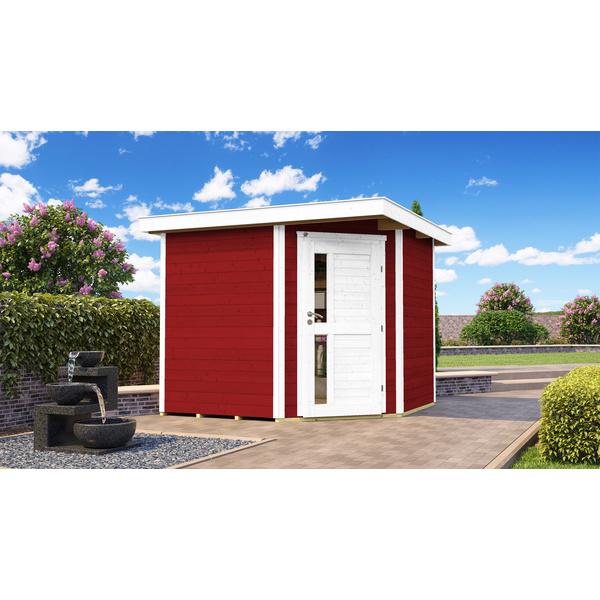 Gartenhaus 229 A Gr. 2, schwedenrot, 21mm, neue Design-Einzeltür