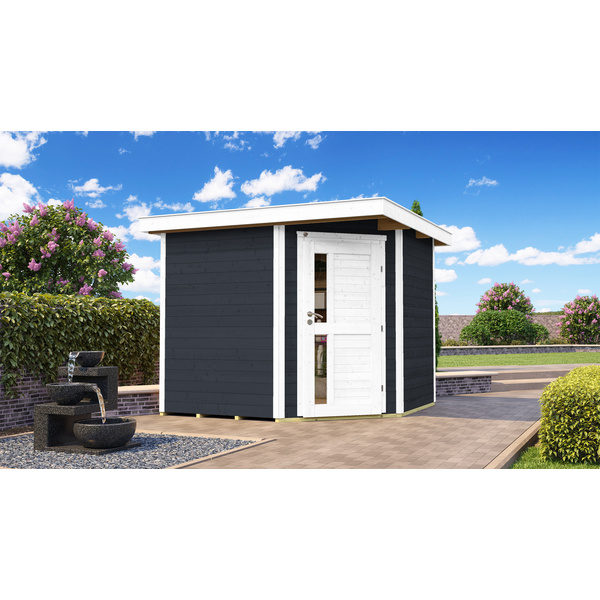 Gartenhaus 229 A Gr. 2, anthrazit, 21mm, neue Design-Einzeltür