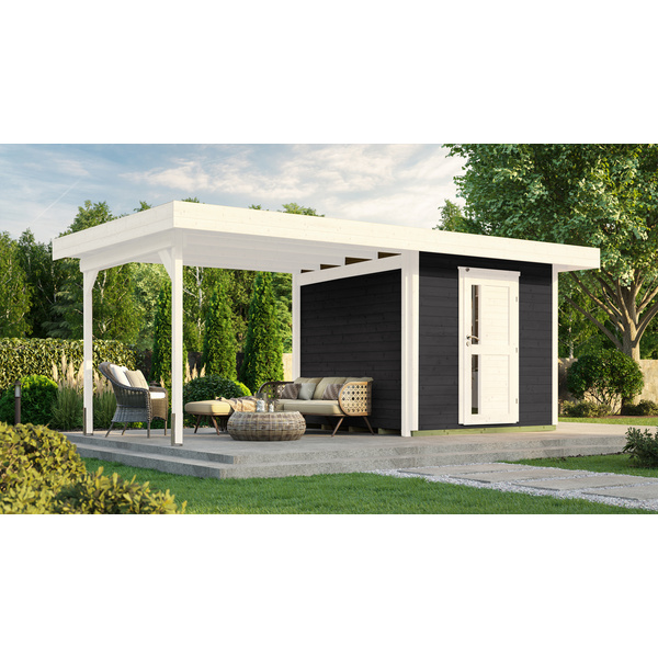 Designhaus 172 B Gr. 1, anthrazit, 28mm, neue Design-Einzeltür, Anbau 295cm