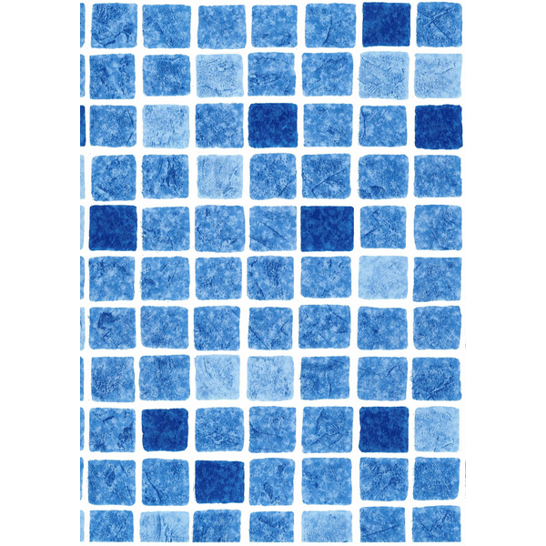 Massivholzpool 595 Gr. 1, Folie Blau/Mosaik, inkl. Sonnendeck und Sandfilteranlage, 6 Metallstützen