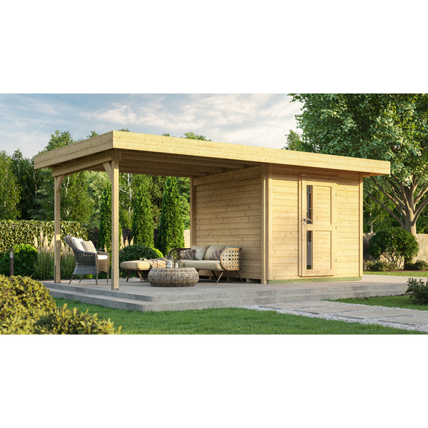 Designhaus 172 B Gr. 2, natur, 28mm, neue Design-Einzeltür, Anbau 295cm
