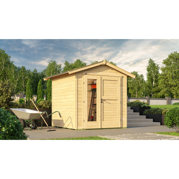 Gartenhaus 224 A Gr. 1 natur, 21mm, neue Design-Doppeltür