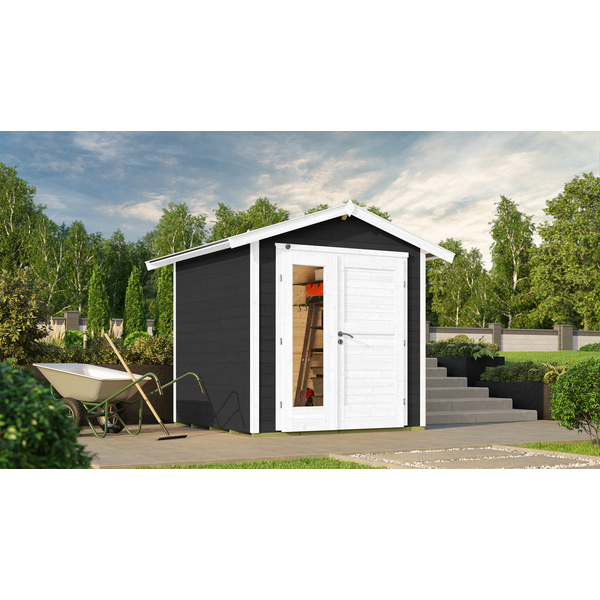 Gartenhaus 224 A Gr. 1 anthrazit, 21mm, neue Design-Doppeltür