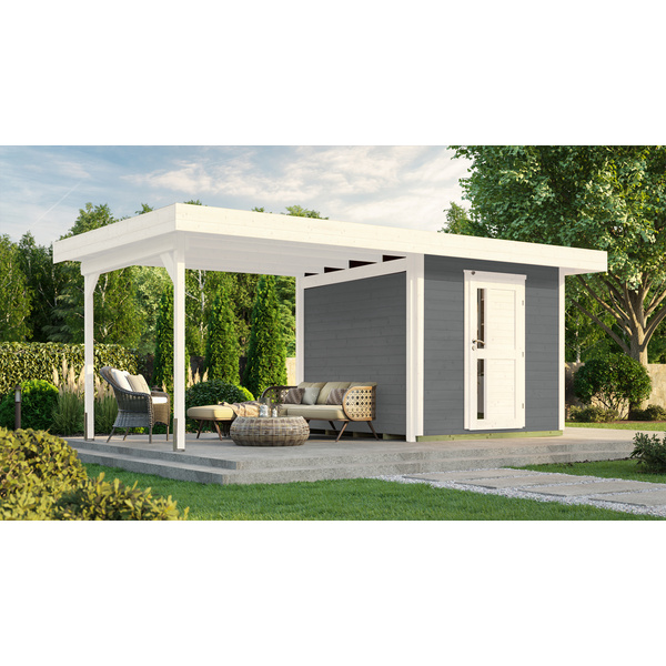 Designhaus 172 B Gr. 2, grau, 28mm, neue Design-Einzeltür, Anbau 295cm