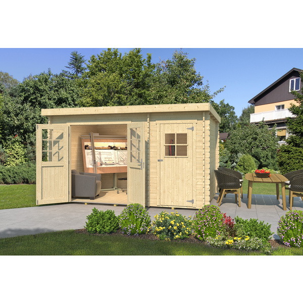 Gartenhaus 254 Gr.2, 28mm, DT, Nebenraum ET, mit 2. Raum