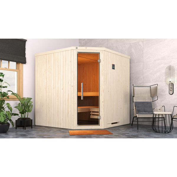 Elementsauna Varberg 3 GT Trend inkl. 7, 5 kW BioS-Ofenset