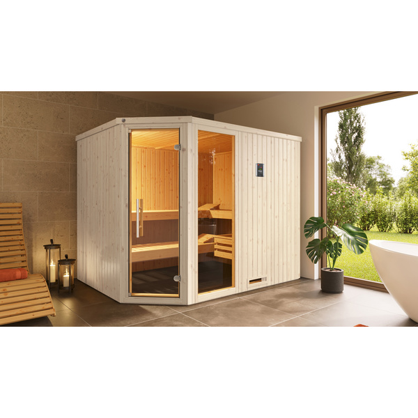 Elementsauna Varberg 4 GTF Trend inkl. 7, 5 kW BioS-Ofenset