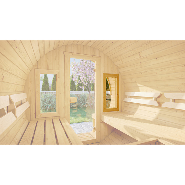 Sauna Zusatzfenster für Fasssauna