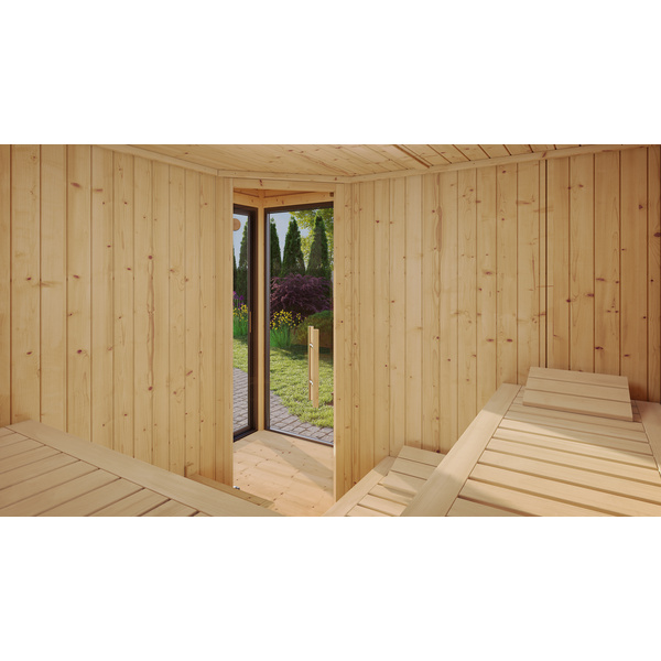 Design-Saunahaus SH 412, hellgrau, OS