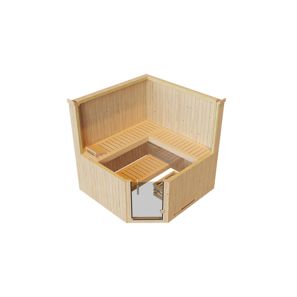 Element-Ecksauna VARBERG 3 GT, Kompakt 9, 0