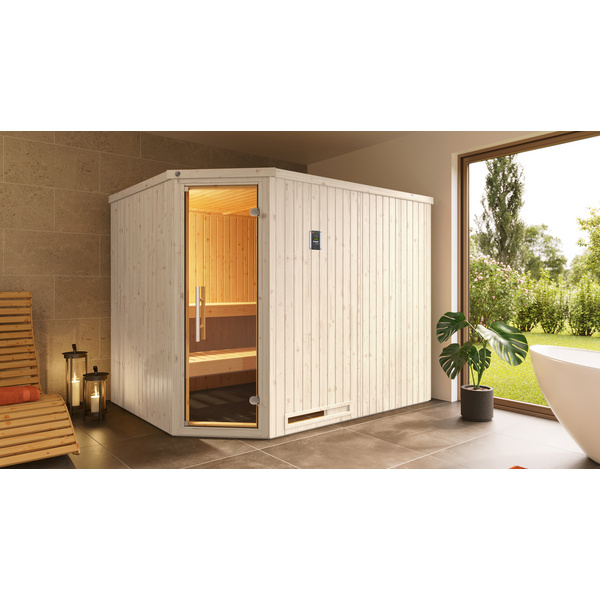 Elementsauna Varberg 4 GT Trend, Kompakt 9.0 weiß