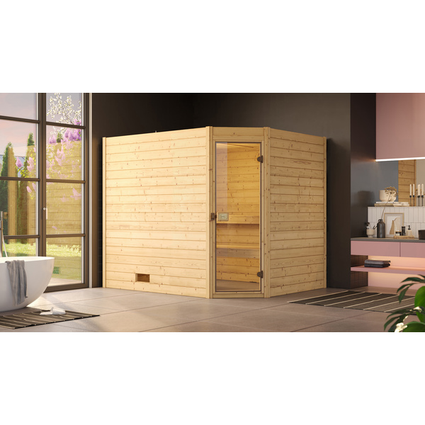 Massivholzsauna VALIDA Eck 3 GT, OS 7.5