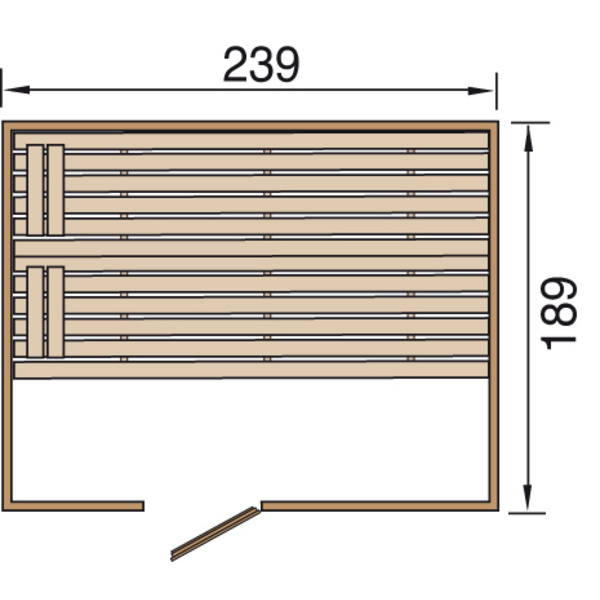 Massivholzsauna 38mm VALIDA 4 GT