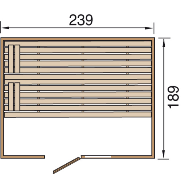 Massivholzsauna 38mm VALIDA 4 GTF