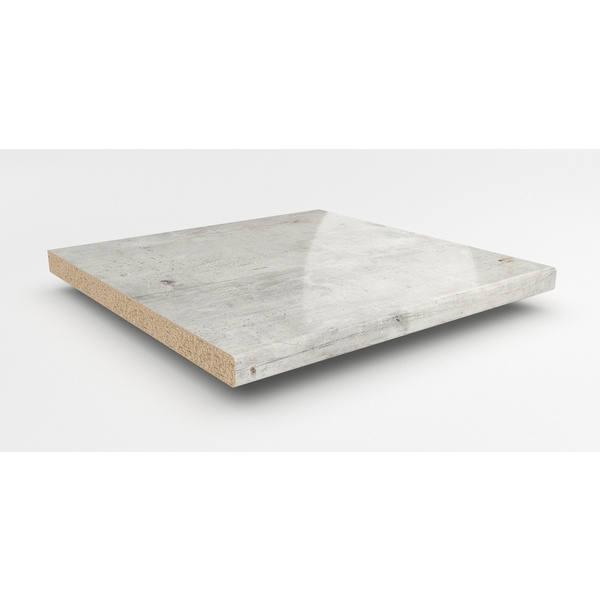 Küchenarbeitsplatte AF 40/133 einseitig gerundet BN230 SI beton weiß