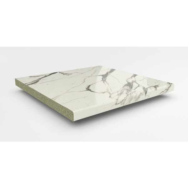 Küchenarbeitsplatte AF 40/133 Hydro einseitig gerundet MAA210 SI marmor arabesque