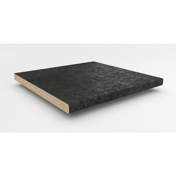 Küchenarbeitsplatte AF 40/133 einseitig gerundet ME477 CE metal plate grau