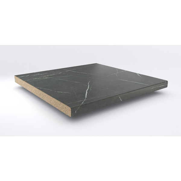 Küchenarbeitsplatte AF 40/133 eins. gerundet 5200x1200mm MA112 Si marmor meduno
