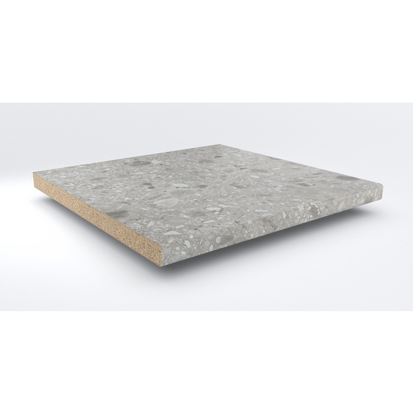 Küchenarbeitsplatte AF 40/133 eins. gerundet 3050x600mm MK424 Si boston terrazzo