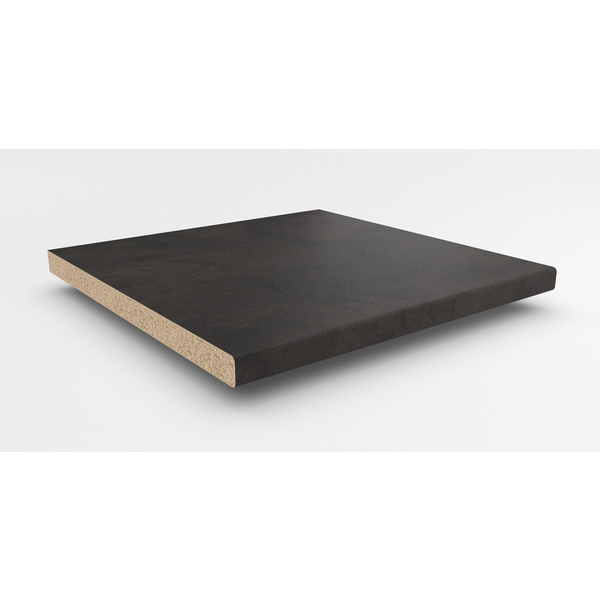 Küchenarbeitsplatte AF 40/133 eins. gerundet 3050x600mm FC410 Pat fine ceramic anthracite