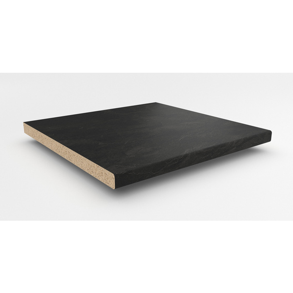Küchenarbeitsplatte AF 40/133 eins. gerundet 3050x600mm SC114 Pat schwarzschiefer