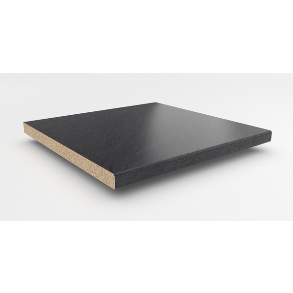 Küchenarbeitsplatte AF 40/133 eins. gerundet 3050x600mm SC134 Pe schiefer dunkel