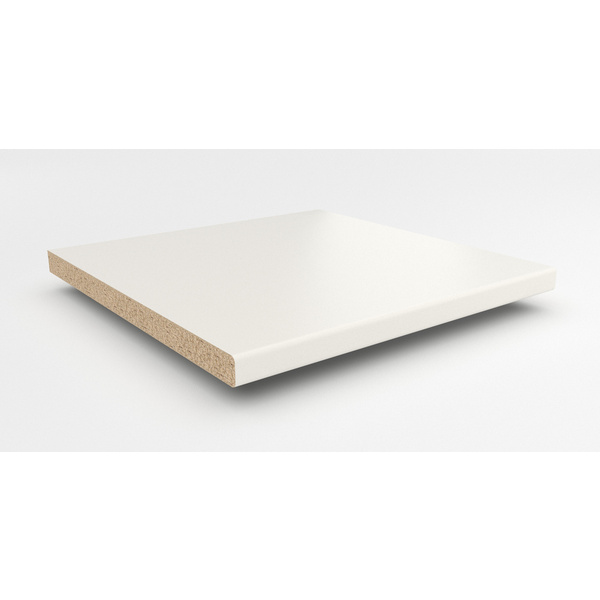 Küchenarbeitsplatte AF 40/133 eins. gerundet 3050x600mm A242 C uni weiß