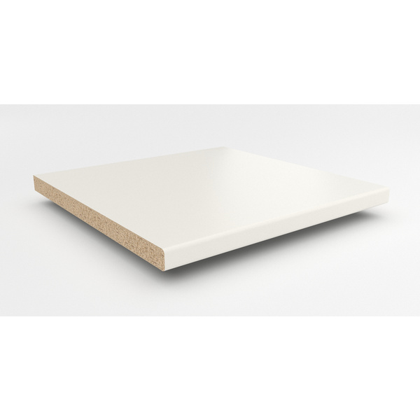 Küchenarbeitsplatte AF 40/133 eins. gerundet 3050x1200mm A242 C uni weiß