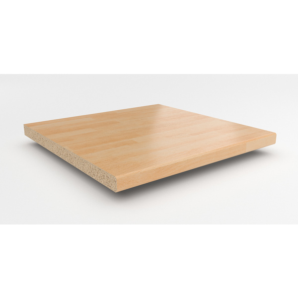 Küchenarbeitsplatte AF 40/133 eins. gerundet 3050x1200mm BU37 PoF buche parkett