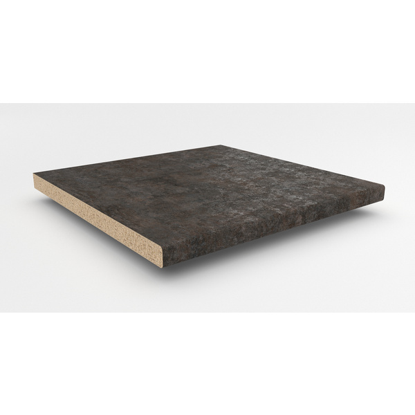 Küchenarbeitsplatte AF 40/133 eins. gerundet 3050x1200mm ME873 Ce metall versicolour