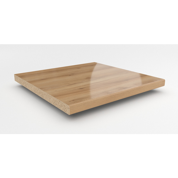 Küchenarbeitsplatte AF 40/133 eins. gerundet 5200x600mm BU370 Si semper buche