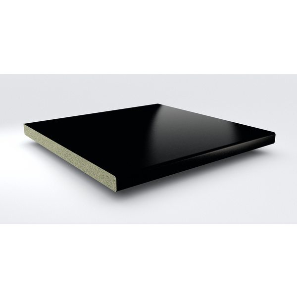 Küchenarbeitsplatte AF 40/133 Hydro beids. gerundet 4100x900mm A1 C schwarz