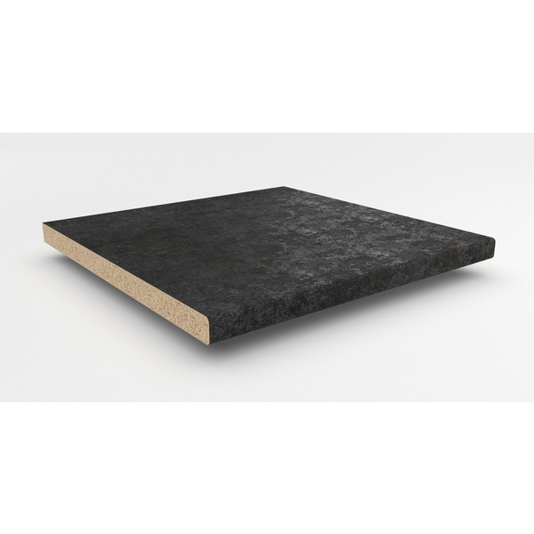 Küchenarbeitsplatte AF 40/133 eins. gerundet 3050x1200mm ME477 Ce metal plate grau