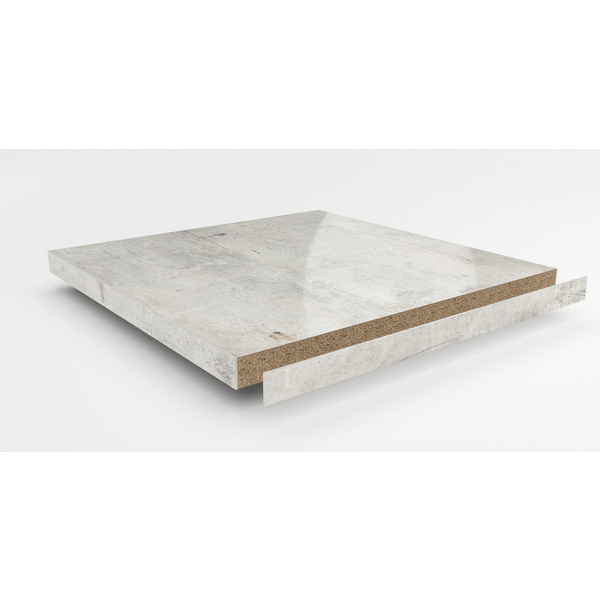 PP-Kanten 5000x43mm BN230 Si beton weiß