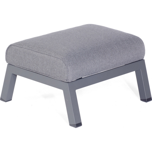 Fußhocker Empire Olefingewebe Anthrazit Alu Anthrazit 1 Sitzer