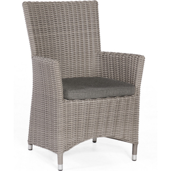 Sessel Ikarus PE-Kunststoffgeflecht Stone-Grey Aluminiumgestell 1 Sitzer