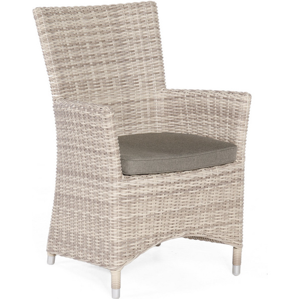 Sessel Ikarus PE-Kunststoffgeflecht White-Coral Aluminiumgestell 1 Sitzer