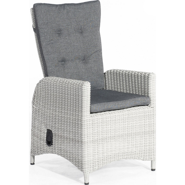 Sessel "Para-Plus" verstellbar Alu/Kunststoffgeflecht silbergrau incl. Sitz-/Rückenkissen