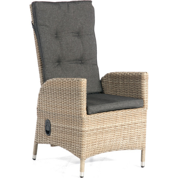 Sessel "Para-Basic" Aluminium/Kunststoffgeflecht sandstone inklusive Kissen