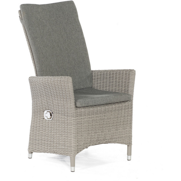 Sessel Solares PE Kunststoffgeflecht Stone-Grey Aluminiumgestell 1 Sitzer