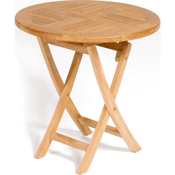 Klapptisch "York" 70cm rund Teakholz natur