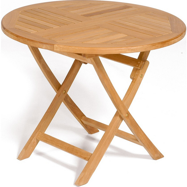 Klapptisch "York" 90cm rund Teakholz natur