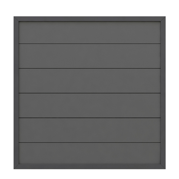 Sichtschutzzaun WPC / Aluminium unbehandelt anthrazit "DESIGN WPC ALU"